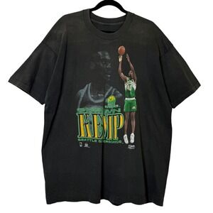Vintage Shawn Kemp Salem T-Shirt Seattle Supersonics USA NBA Basketball XL